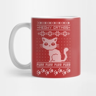 Meowy Catmas Ugly Christmas Sweater Mug